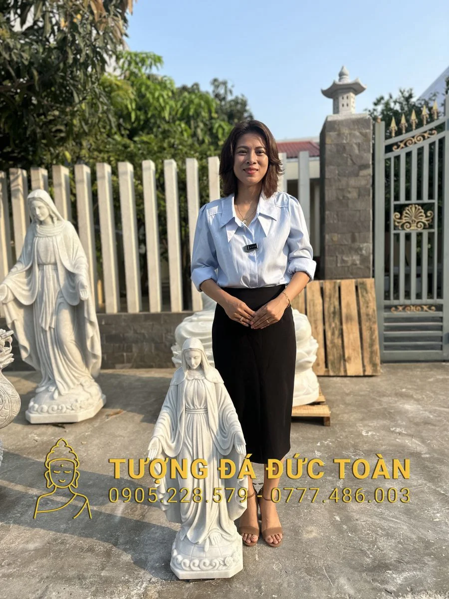 TƯỢNG ĐỨC MẸ BAN ƠN CAO 0,8M GIAO VỀ HUẾ