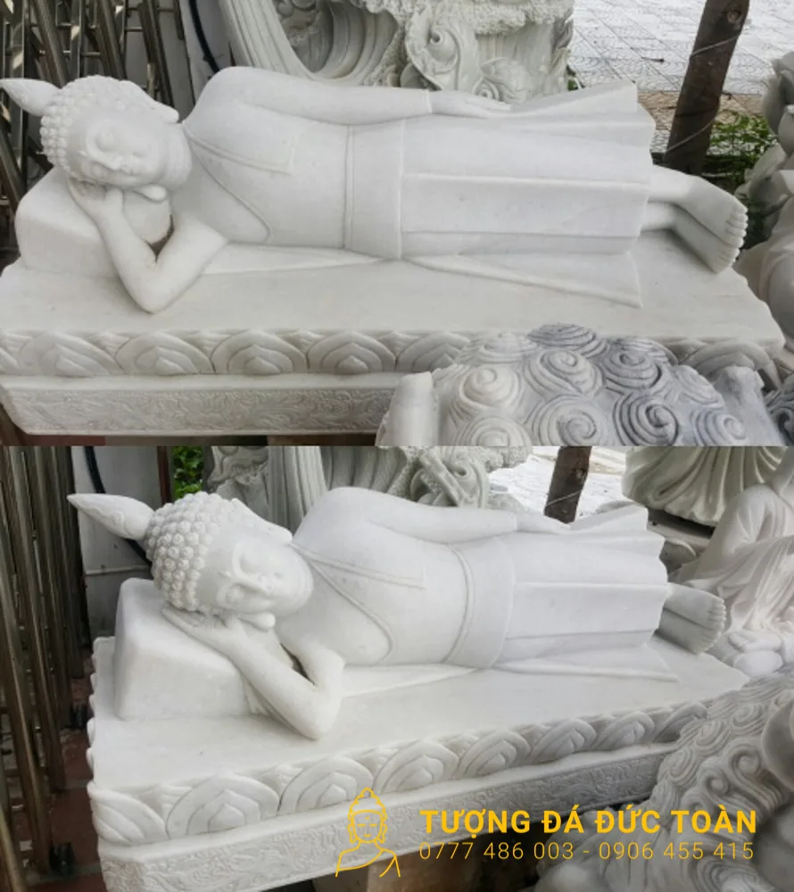 Tượng Phật Nhập Niết Bàn Trắng Đá Non Nước Đà Nẵng