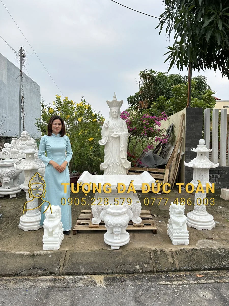 TƯỢNG PHẬT ĐỊA TẠNG CAO 2M ĐÁ TRẮNG DT_30