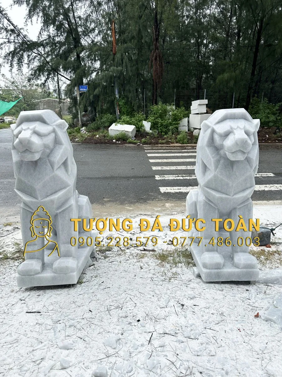 Tượng Sư Tử Gia Công Theo Mẫu Khách Yêu Cầu ST_46 – Uy Nghi, Trấn Trạch & Đẳng Cấp