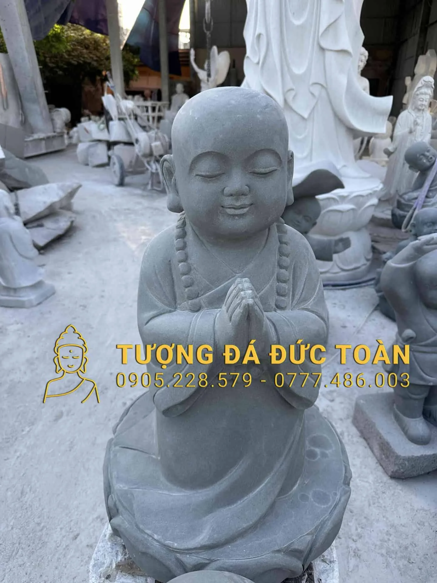 TƯỢNG CHÚ TIỂU ĐÁ SA THẠCH TCT_128 – Tuyệt Tác Tâm Linh Cho Không Gian Thiền Định