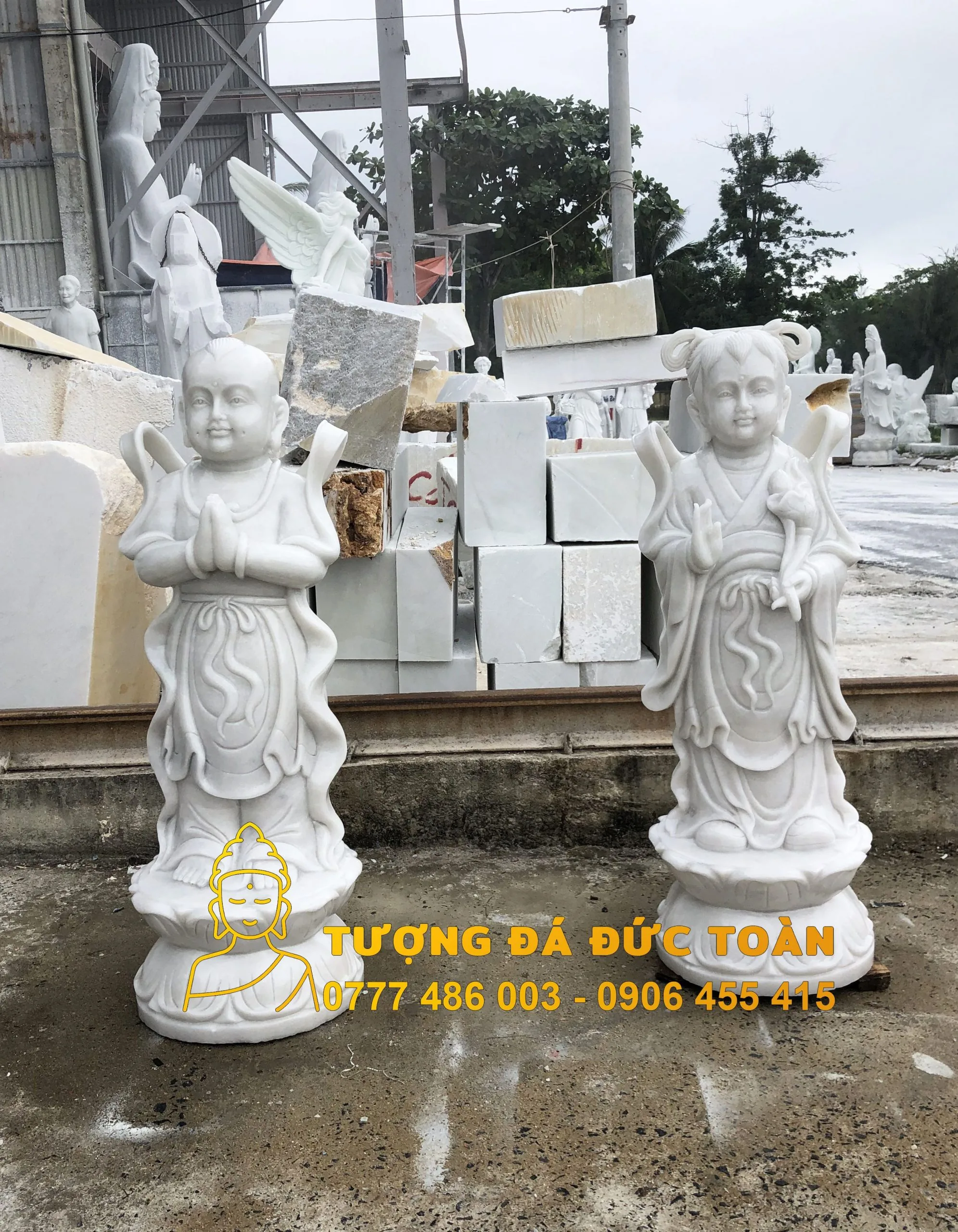 Bán tượng Thiện Tài Đồng Tử đá đẹp Đà Nẵng
