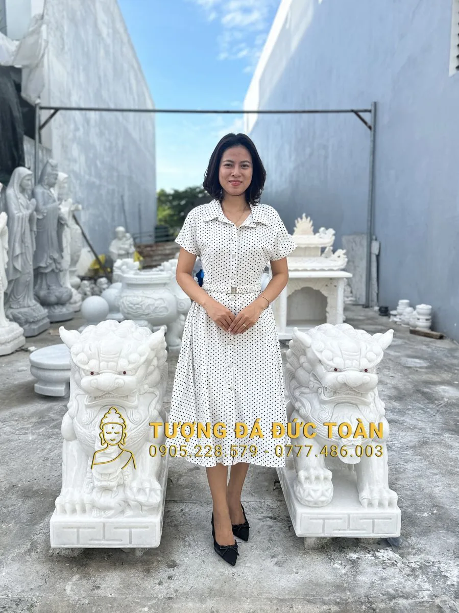 TƯỢNG KỲ LÂN ĐÁ MẪU ĐẸP GIAO VỀ ĐẮK LẮK CAO 0,8M KL_19