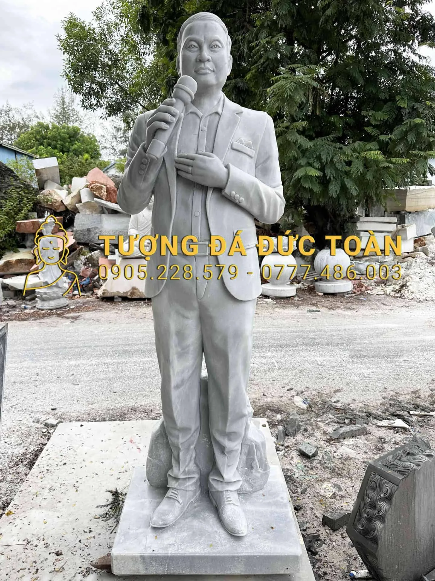 Điêu Khắc Chân Dung Tượng Bằng Đá Theo Ảnh Mẫu TBT_60