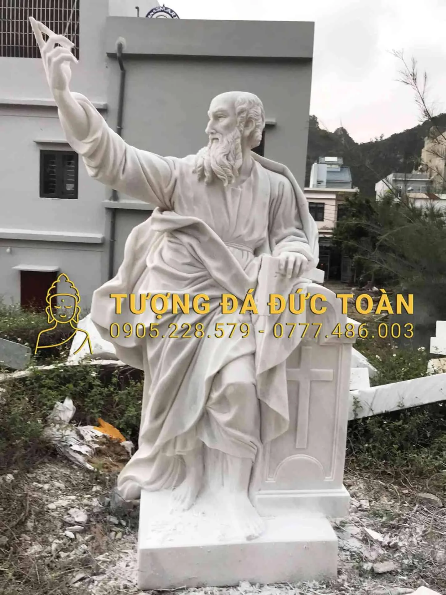 BỘ TƯỢNG 12 THÁNH TÔNG ĐỒ, THÁNH GIUDA TÔNG ĐỒ TTD_06 Đá Nguyên Khối Uy Nghiêm