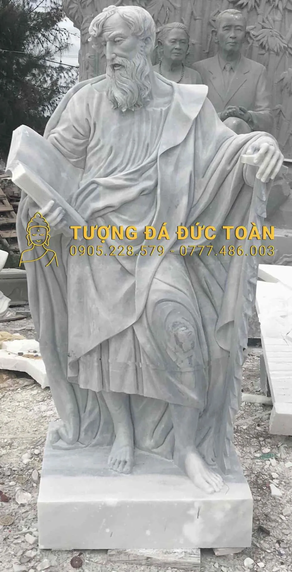 BỘ TƯỢNG 12 THÁNH TÔNG ĐỒ, THÁNH SIMON TÔNG ĐỒ TTD_04 Đá Nguyên Khối Uy Nghiêm