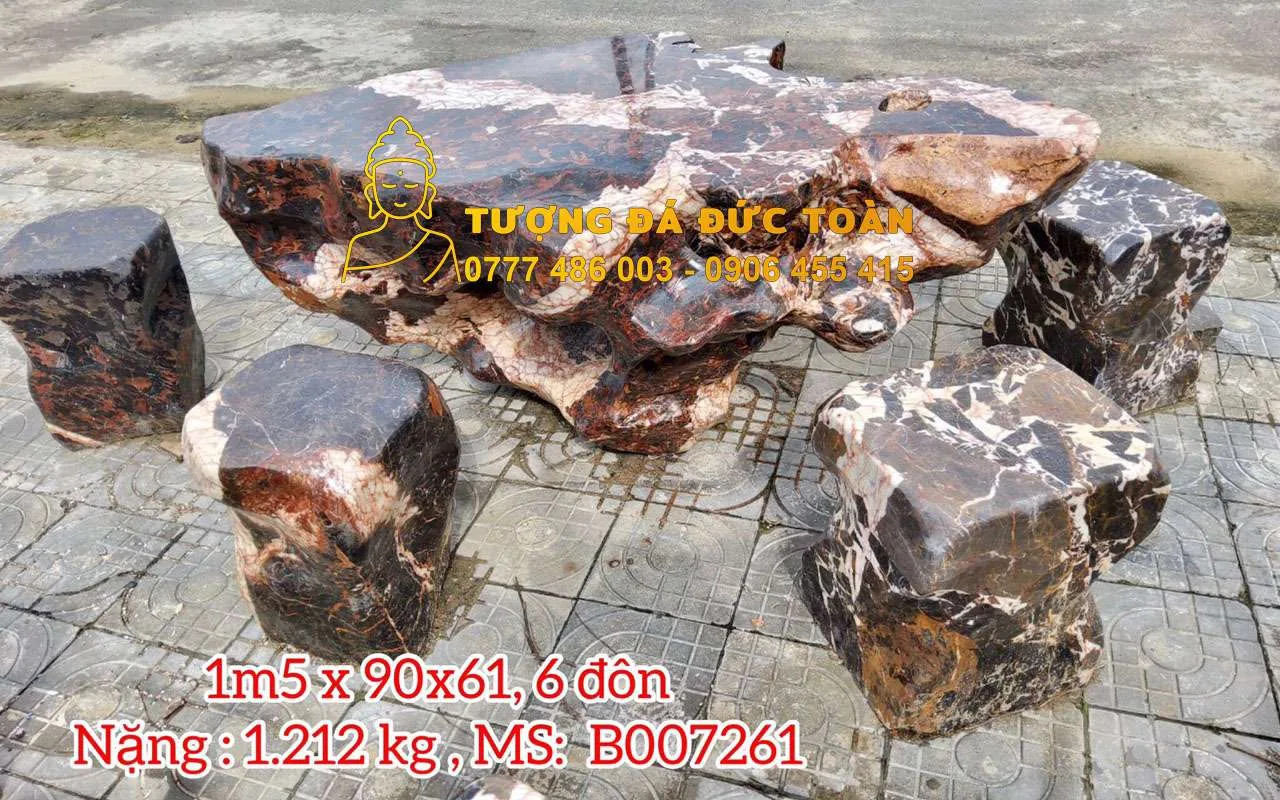 Bàn Ghế Đá Tự Nhiên – Kiệt Tác Ngoại Thất Đẳng Cấp & Trường Tồn