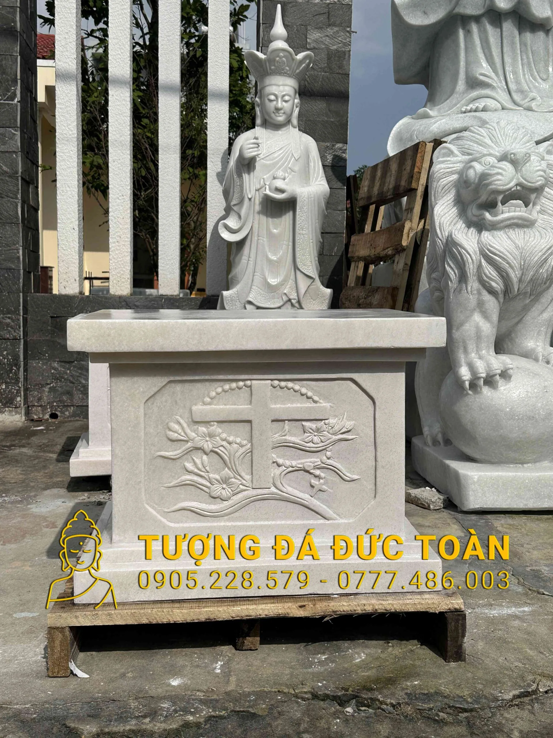 Đế Đôn Tượng Công Giáo Đá Tự Nhiên – Bệ Đỡ Vững Chãi & Tôn Nghiêm