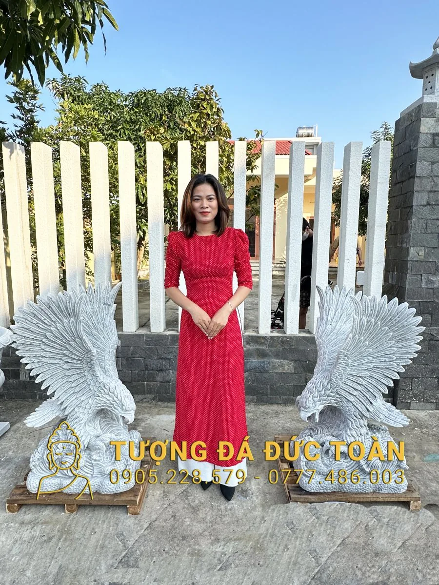 Tượng Chim Đại Bàng Bằng Đá Tự Nhiên DB_21 – Bản Lĩnh, Uy Quyền & Tầm Nhìn Lãnh Đạo