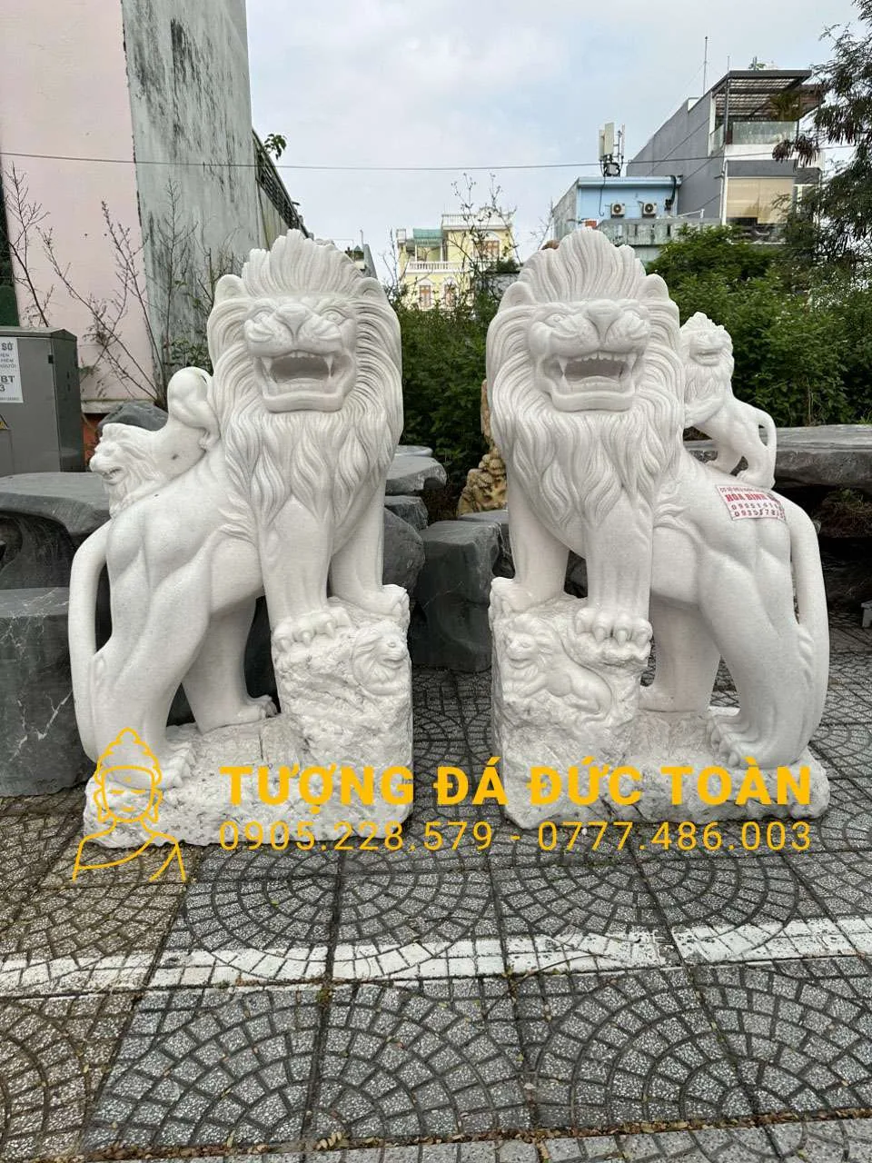 Tượng Sư Tử Đá Trấn Cổng Đẹp: Oai Phong, Trấn Trạch & Hóa Giải Sát Khí