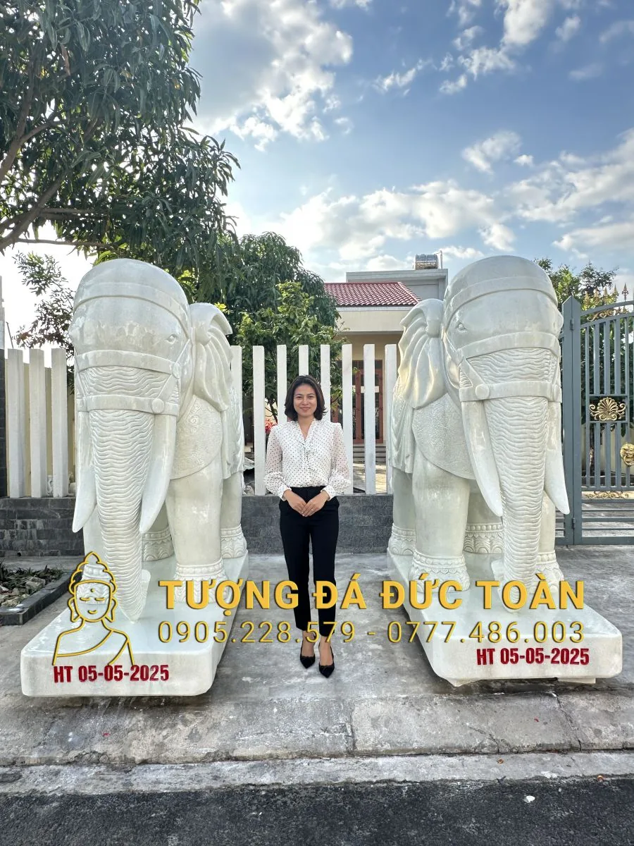 TƯƠNG VOI ĐÁ TRẮNG CAO 2M VỀ THANH HÓA VOI_07