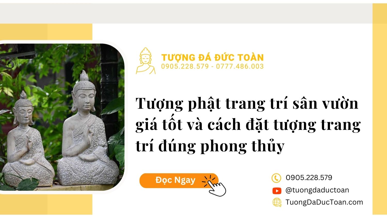 Tượng phật sân vườn – Mang đến vẻ đẹp tâm linh và bình an