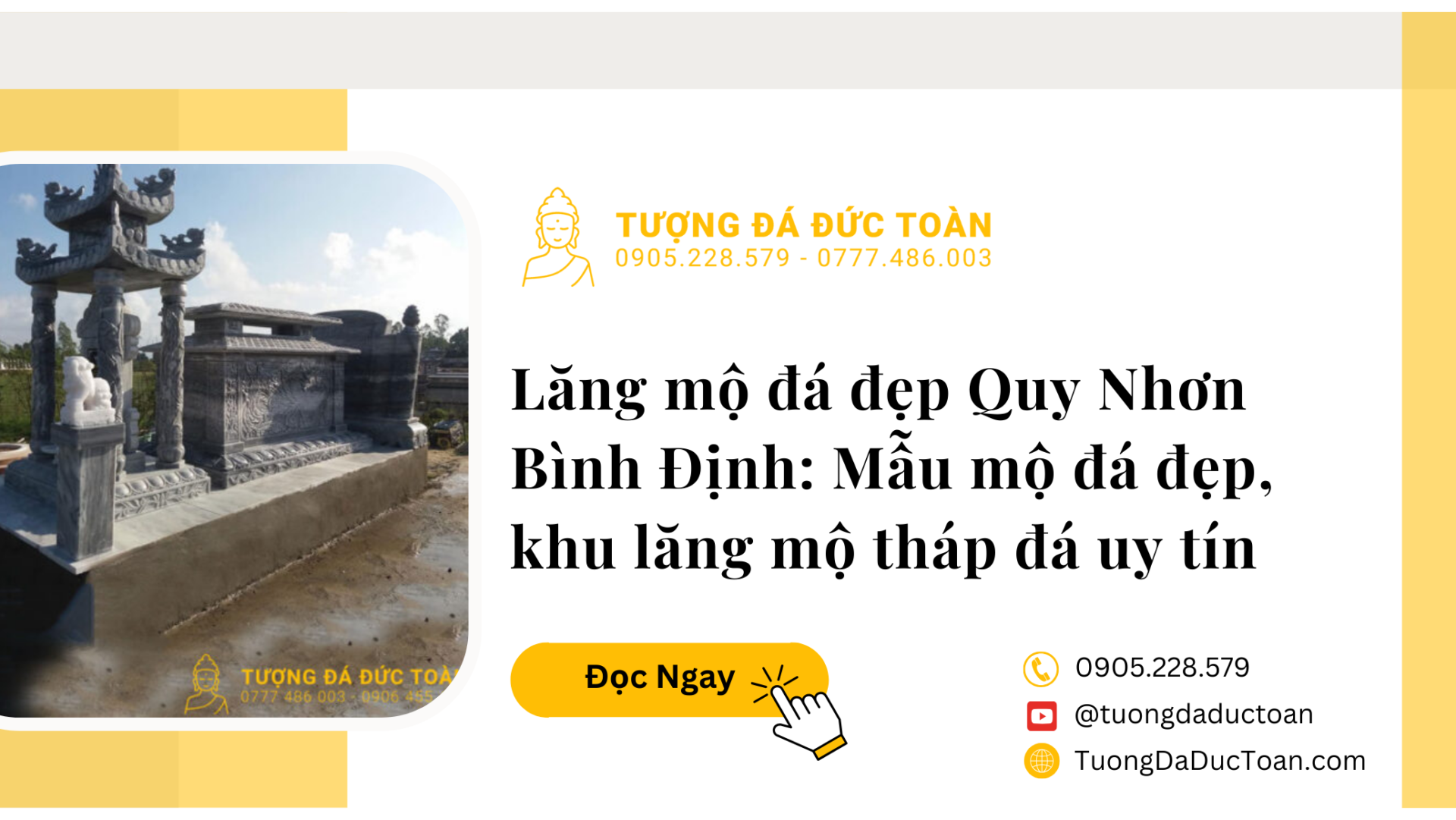 Lăng mộ đá đẹp Quy Nhơn Bình Định: Mẫu mộ đá đẹp, khu lăng mộ tháp đá uy tín