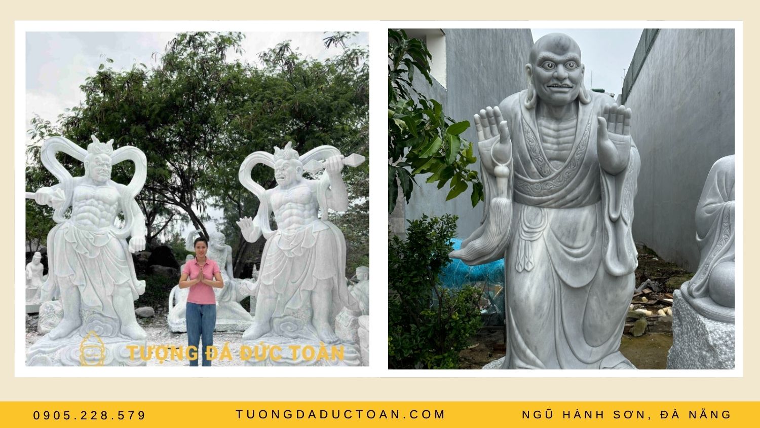 Tượng Kim cang hộ pháp và tượng La Hán