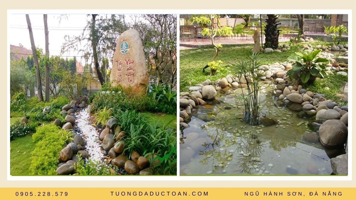 Đá cuội trang trí sân vườn