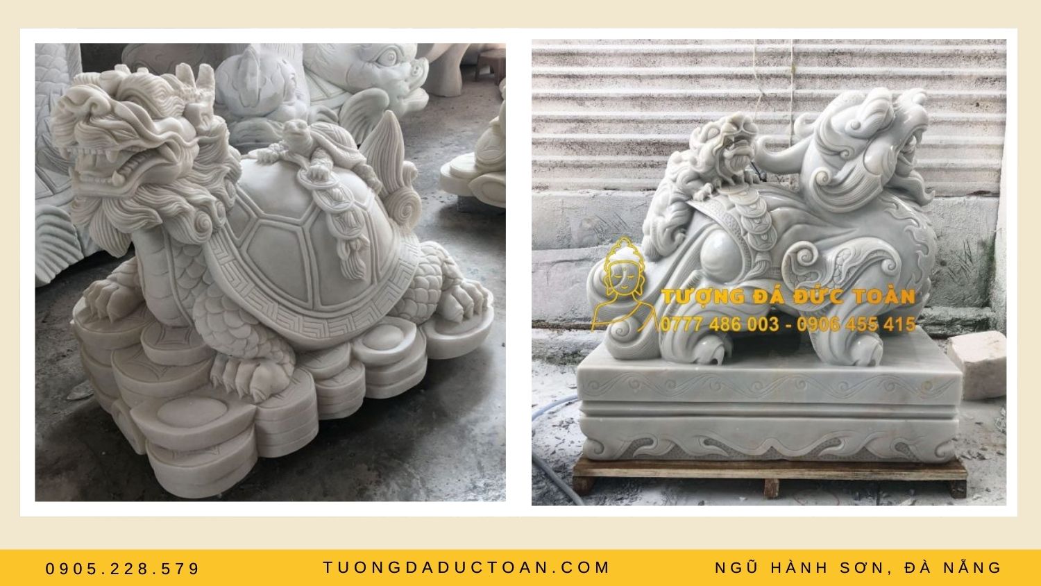 Con rùa đá và con tỳ hưu đá