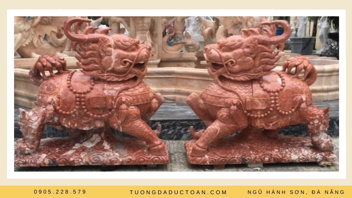 CẶp tượng kỳ lân bằng đá