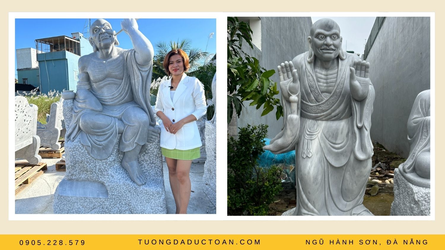 Tượng La Hán bằng đá mỹ nghệ đẹp