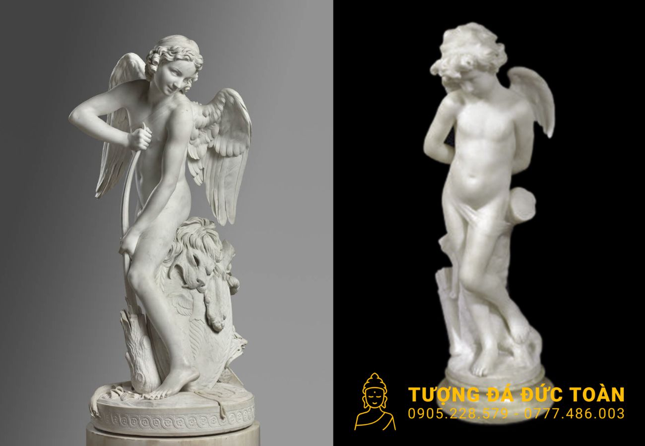 Tượng thần tình yêu Cupid có thể được đặt tại sân vườn biệt thự