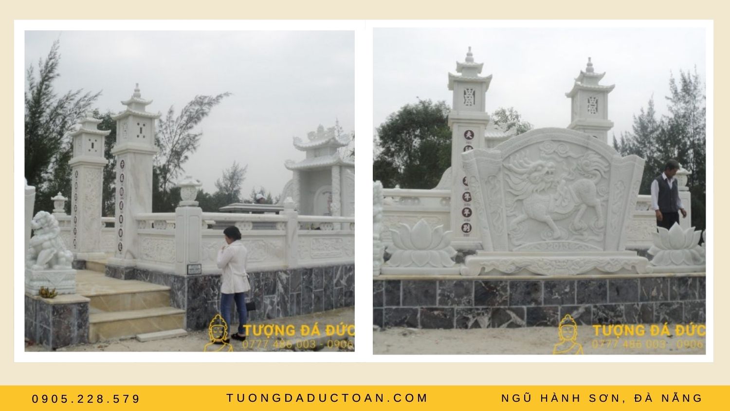 cổng ra vào khu lăng mộ đá
