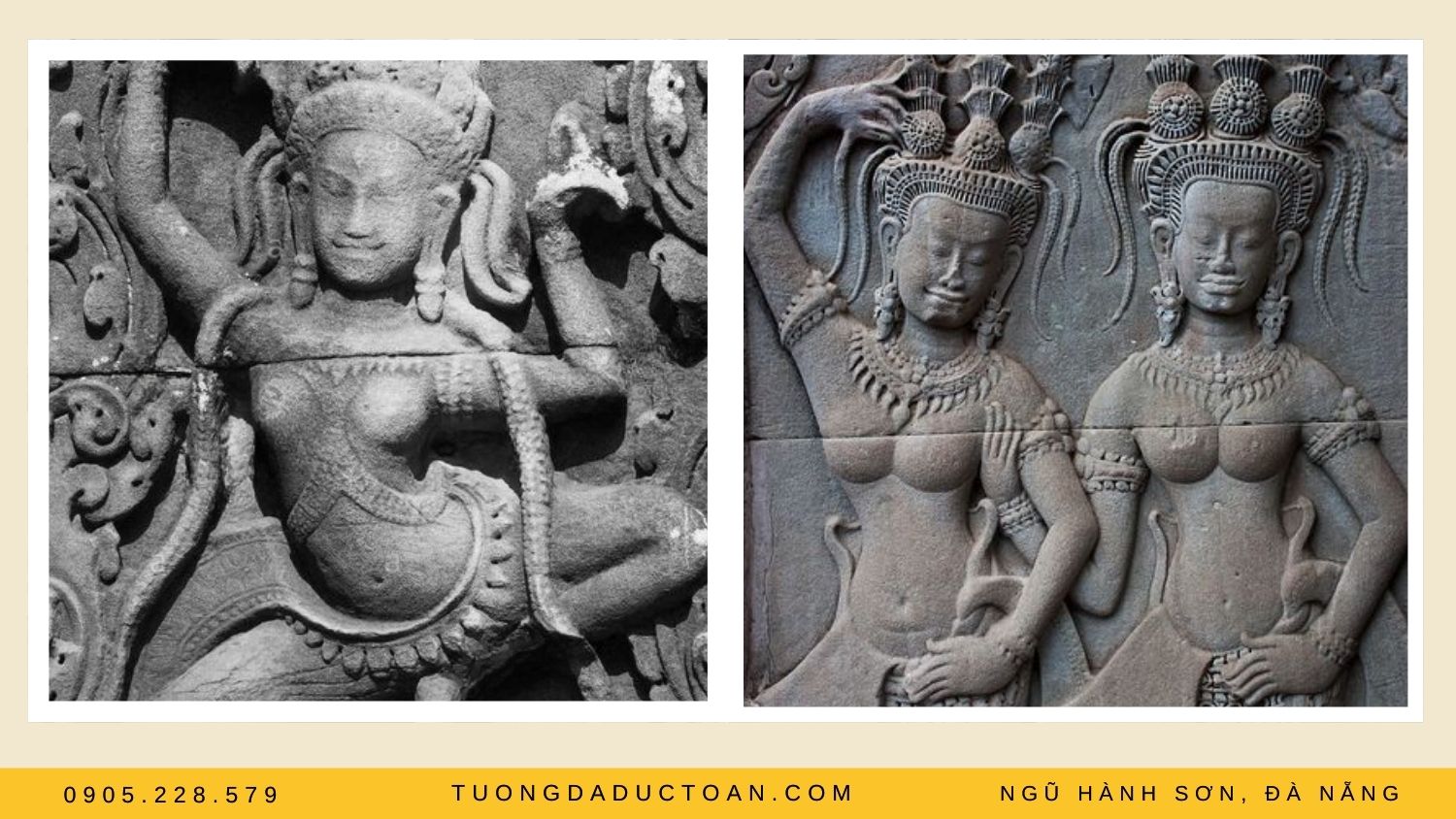 Mẫu tượng vũ nữ Apsara đá đẹp nhất 2024 