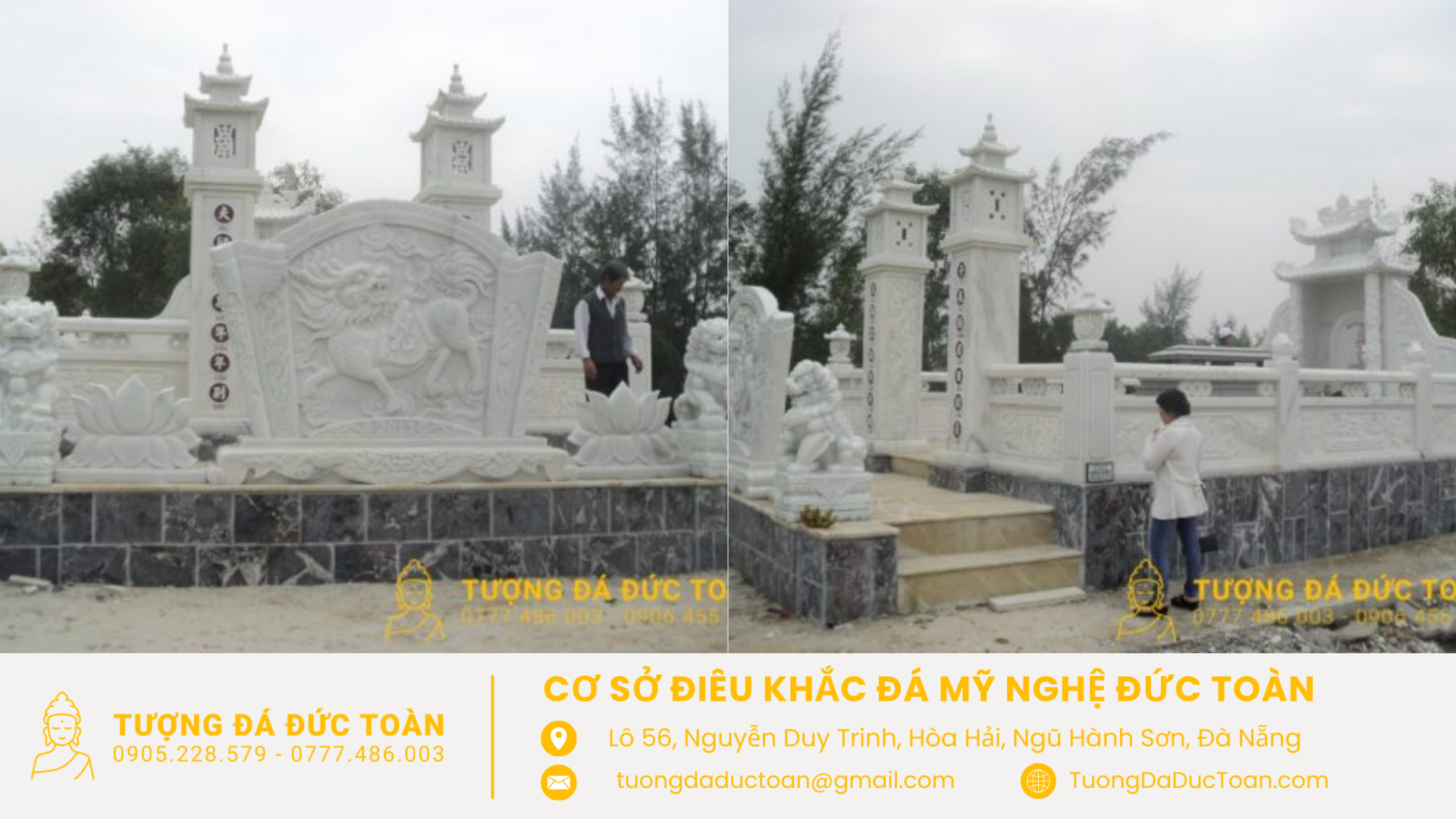 50+ mẫu mộ đá nhập khẩu uy tín - Lăng mộ đá đẹp tại Quảng Ngãi