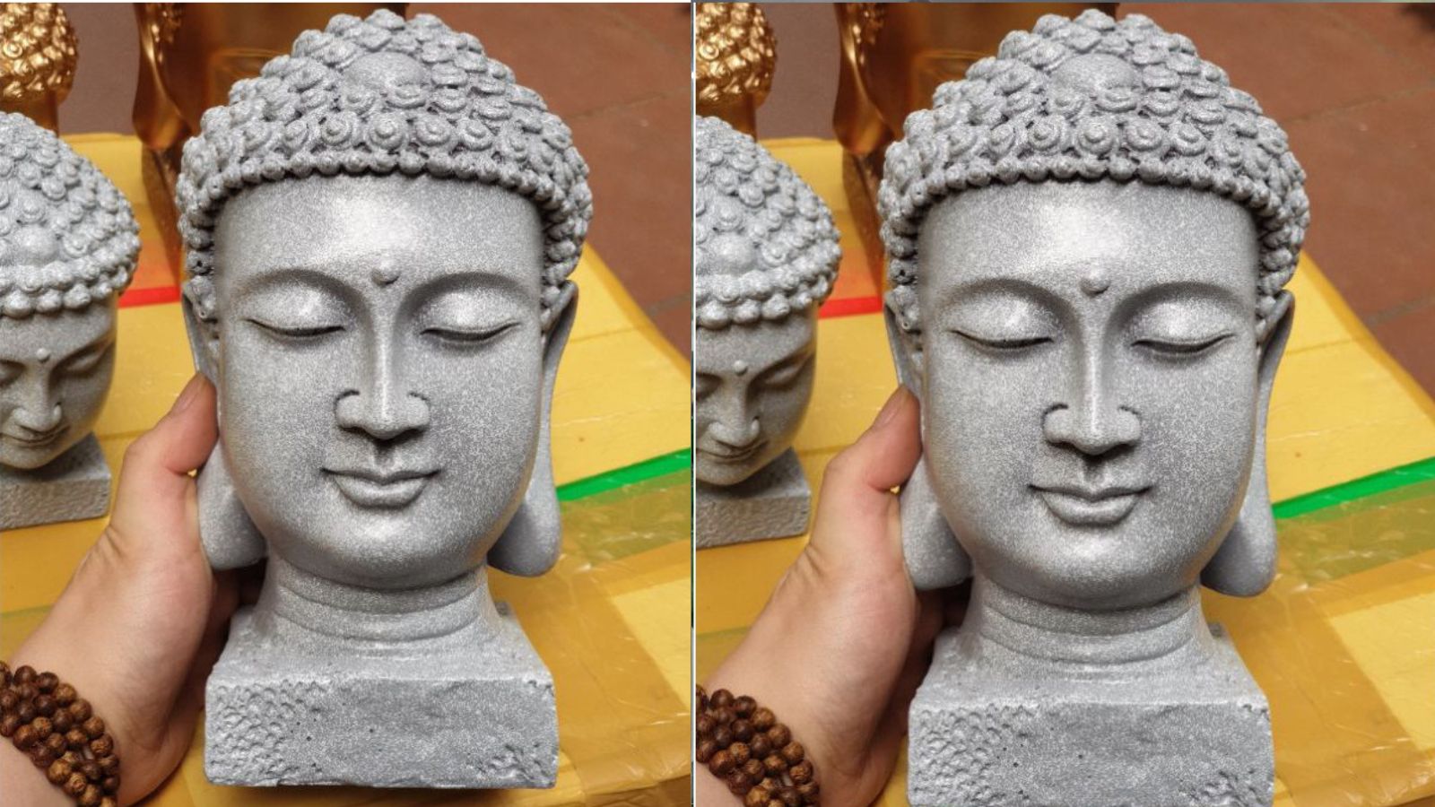 Đầu tượng Phật bằng đá
