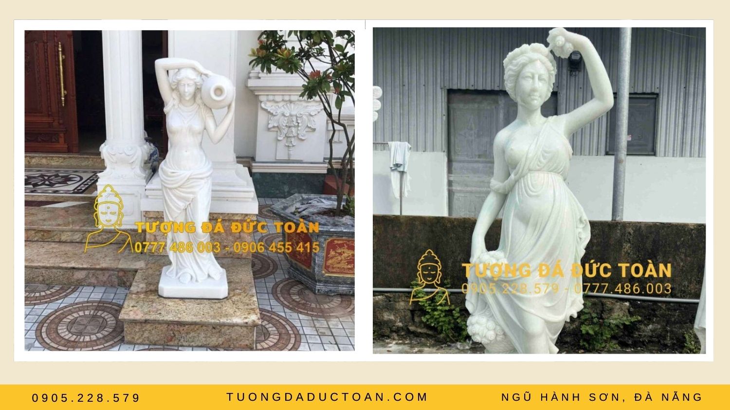 Tượng cô gái nghệ thuật bằng đá