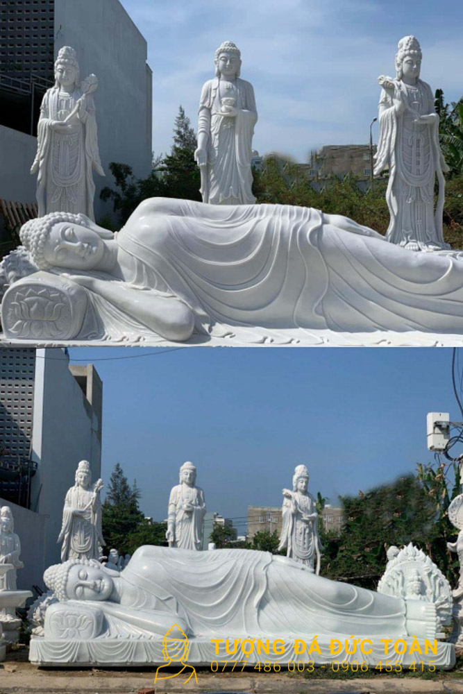 Tượng Phật đá trắng