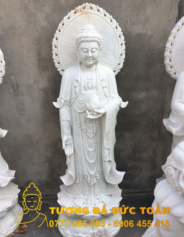 tượng Phật đá trắng