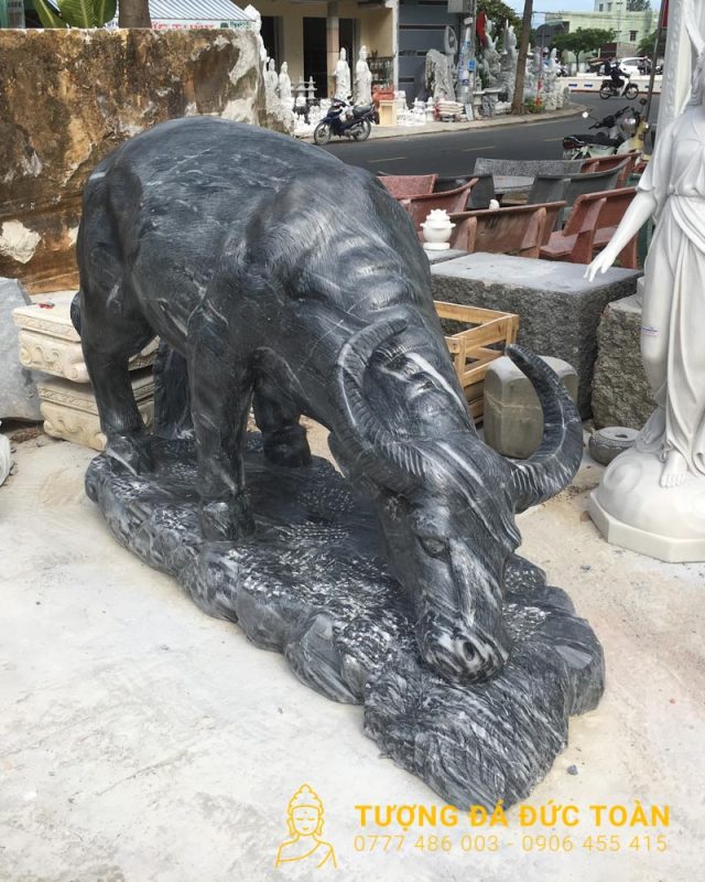 Tượng Trâu Phong Thủy bắng đá
