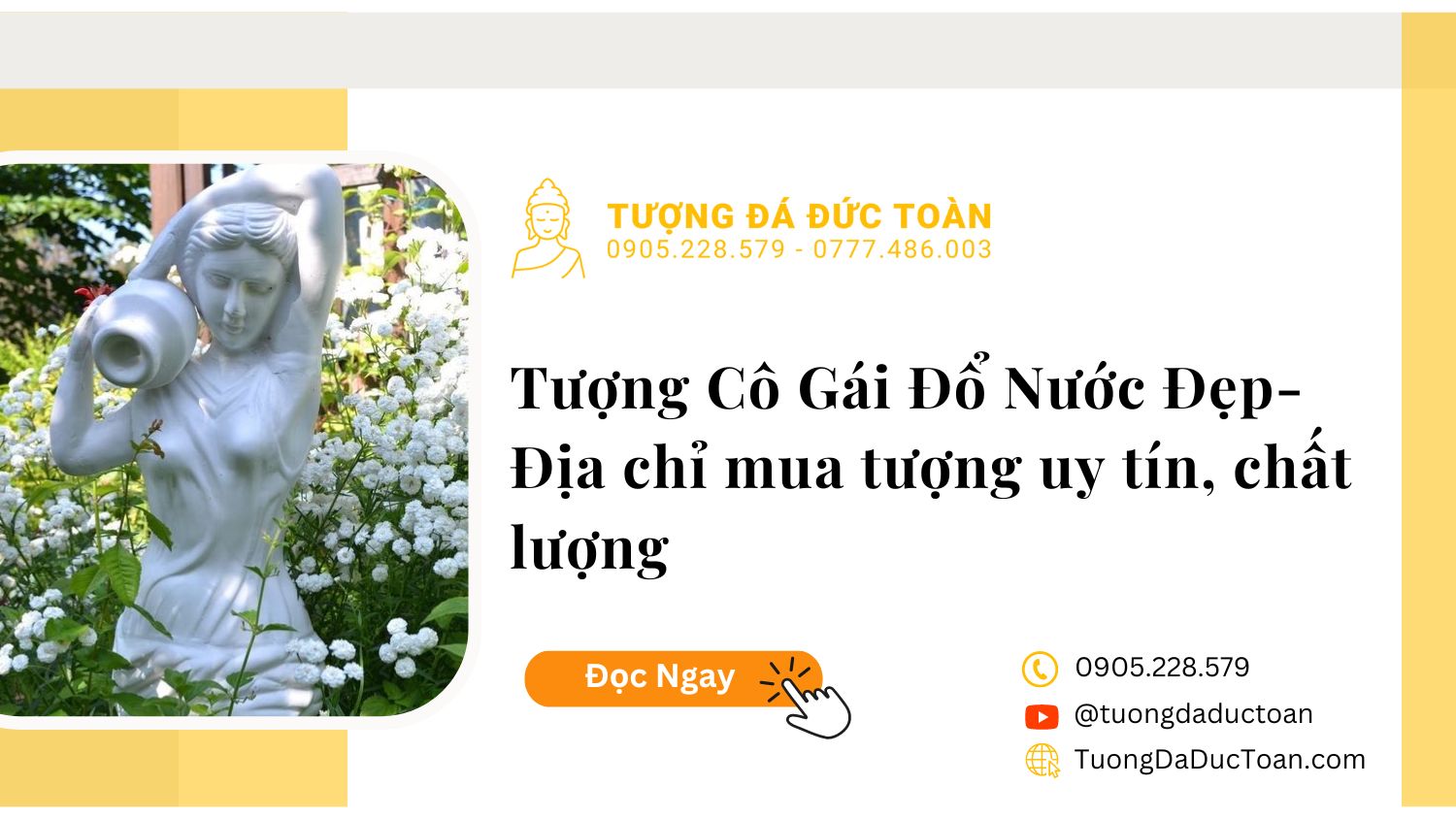 Tượng cô gái đổ nước 