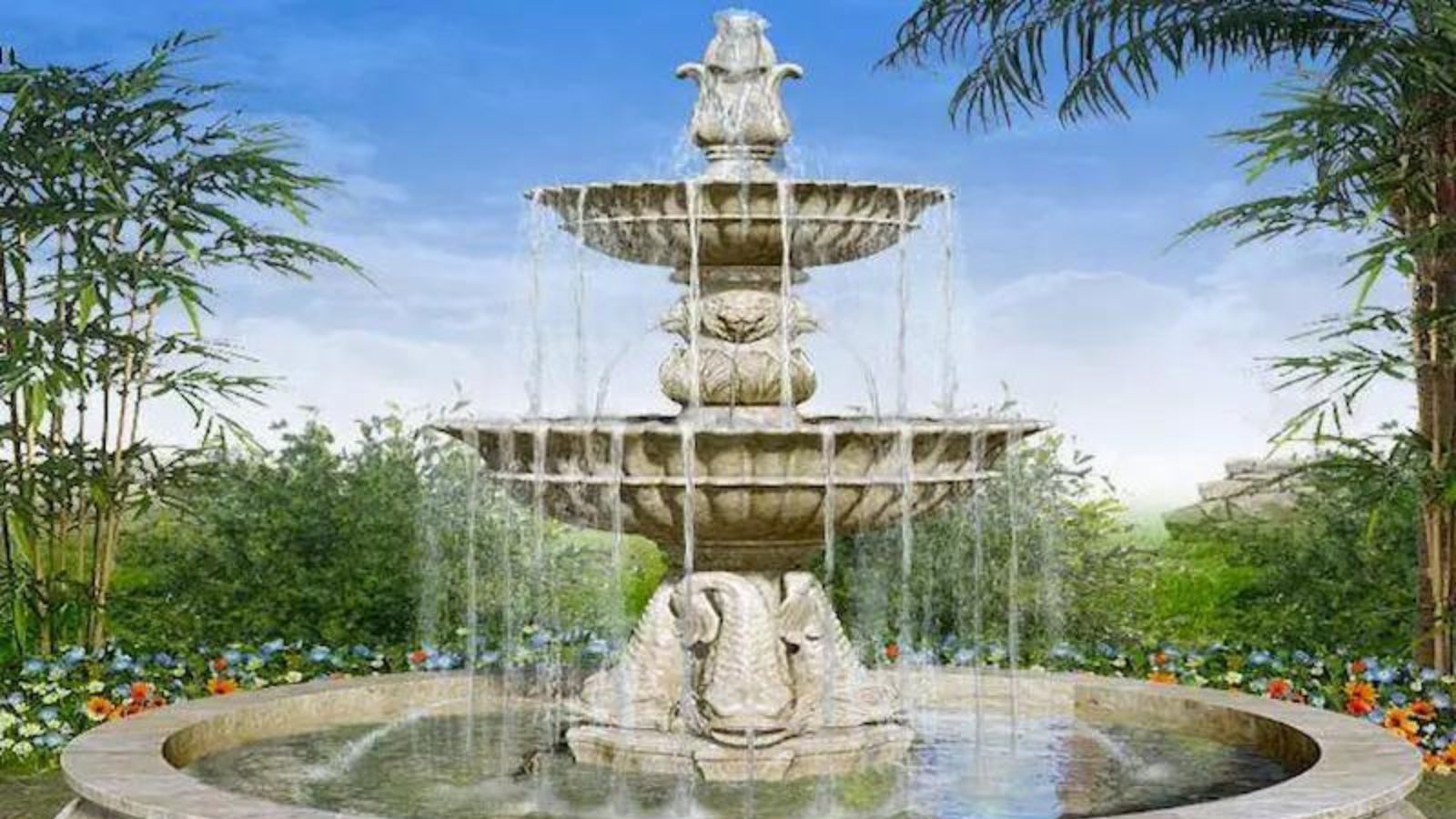 Mẫu đài phun nước phong thủy cho sân vườn thu hút tài lộc mới nhất 2023