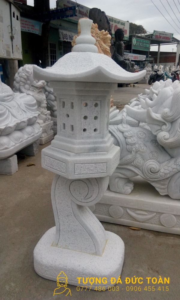 Đèn Đá Cẩm Thạch Sân Vườn Màu Trắng Mỹ Nghệ