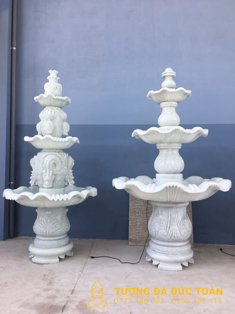 Đài phun nước bằng đá 3 tầng