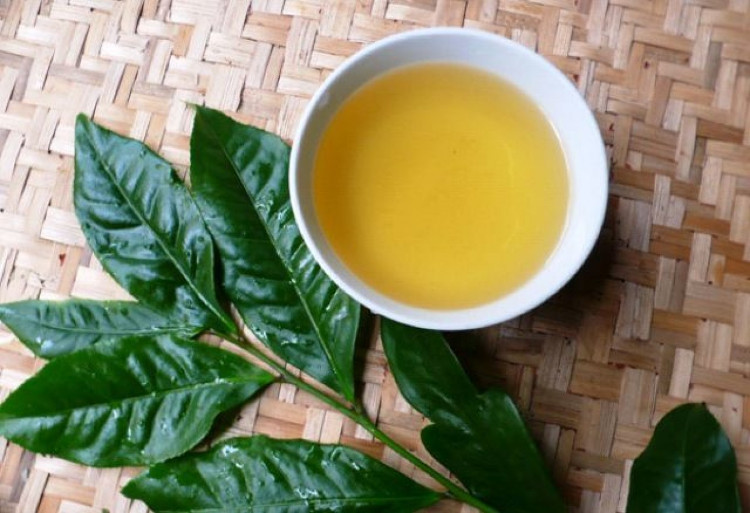 Dùng khăn sạch chấm một ít nước chè để lau nhẹ vào mắt của Tỳ Hưu