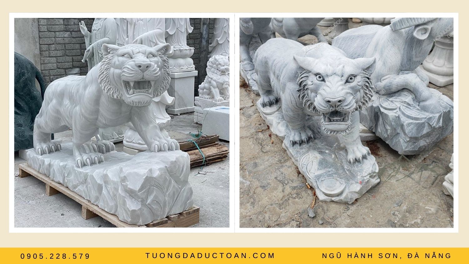 Tượng con hổ bằng đá 