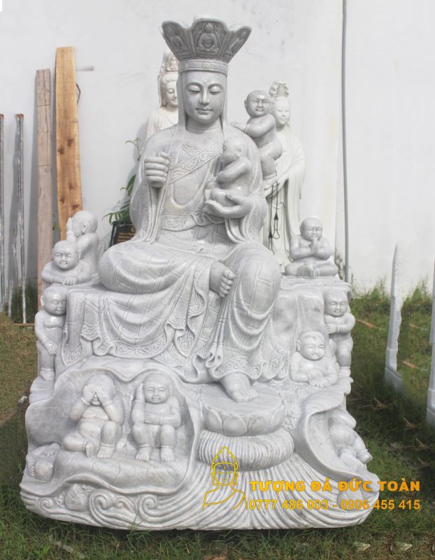 tượng phật tổ đá trắng đẹp