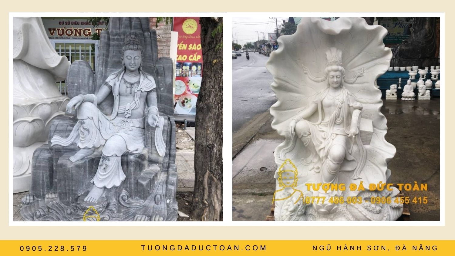 Tượng quán tự tại bồ tát bằng đá