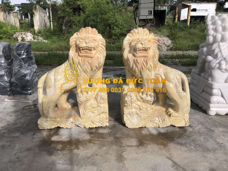 87+ Mẫu tượng sư tử đá vàng đẹp nhất hiện nay – Đơn vị chế tác uy tín nhất 