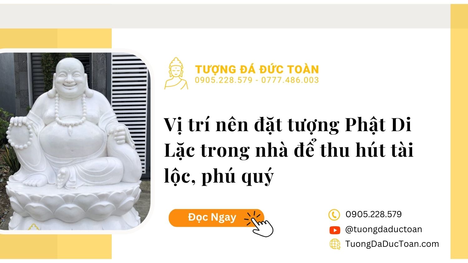  Vị trí nên đặt tượng Phật Di Lặc phong thủy trong nhà để thu hút tài lộc, phú quý