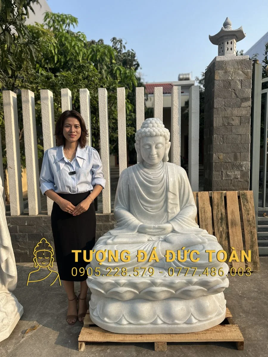Tượng Phật Thích Ca Mâu Ni đá hàng đầu Đà Nẵng_cao 1,5m