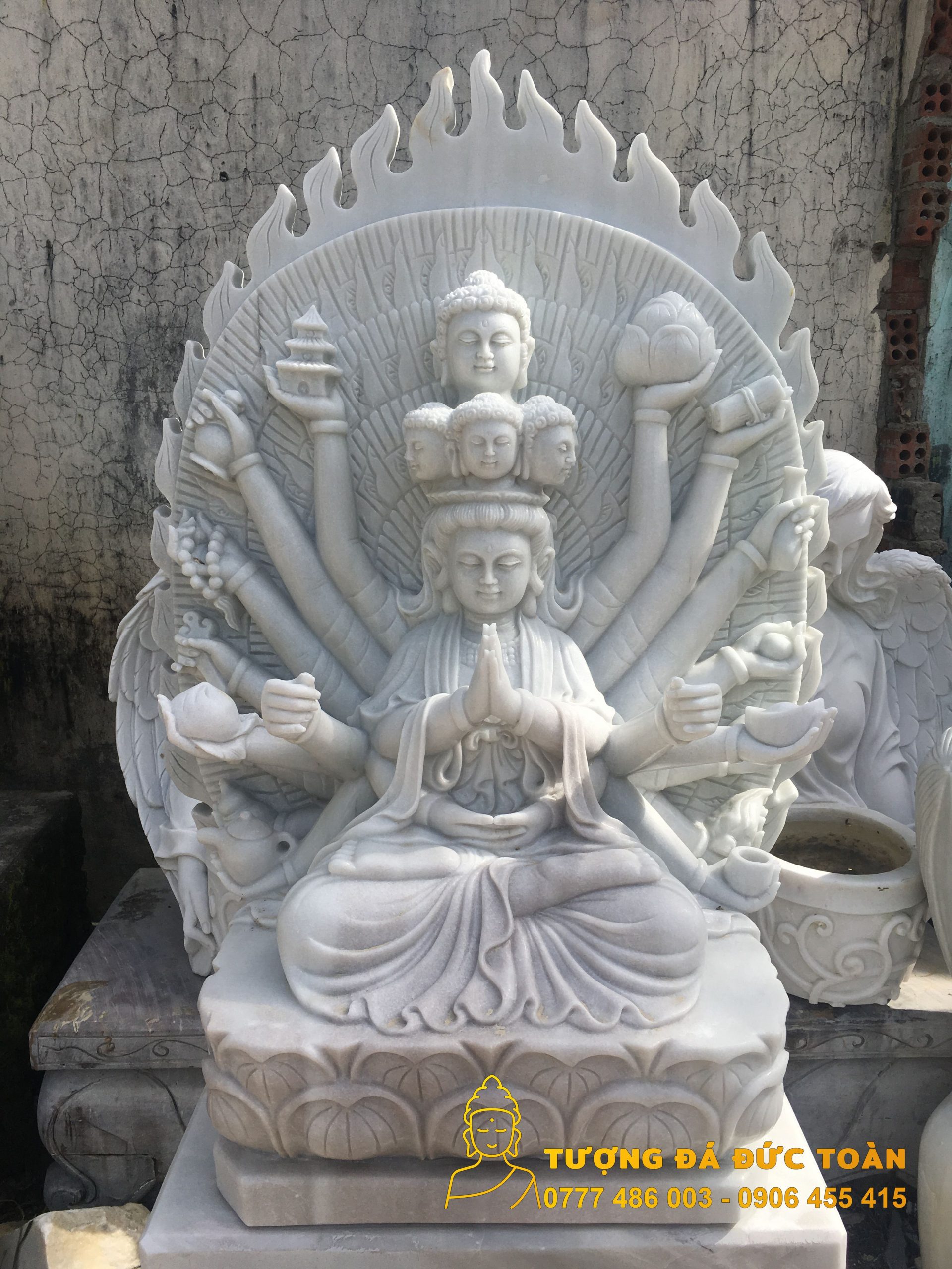 Tượng Phật Quan Âm Nghìn Mắt Nghìn tay đá nguyên khối