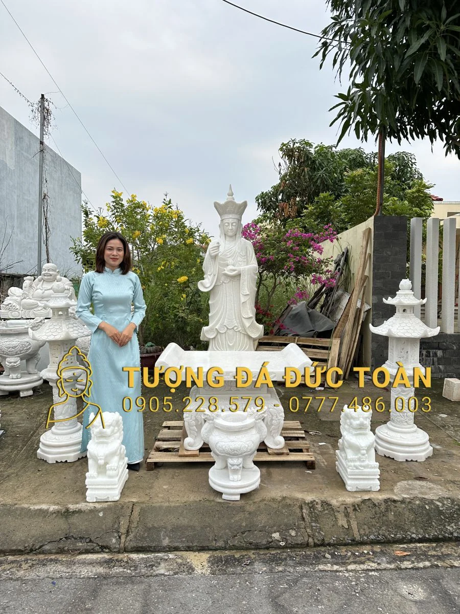 Tượng Địa Tang Vương Bồ Tát tọa Đài sen cao 2m