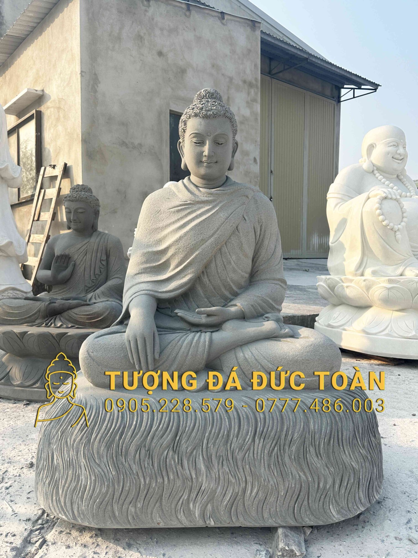 TƯỢNG PHẬT THÍCH CA ĐÁ SA THẠCH NGUYÊN KHỐI TCMN_09