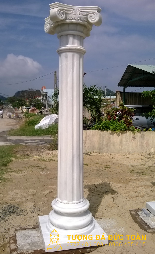 Cột Trụ Đá Tròn Màu Trắng Đà Nẵng