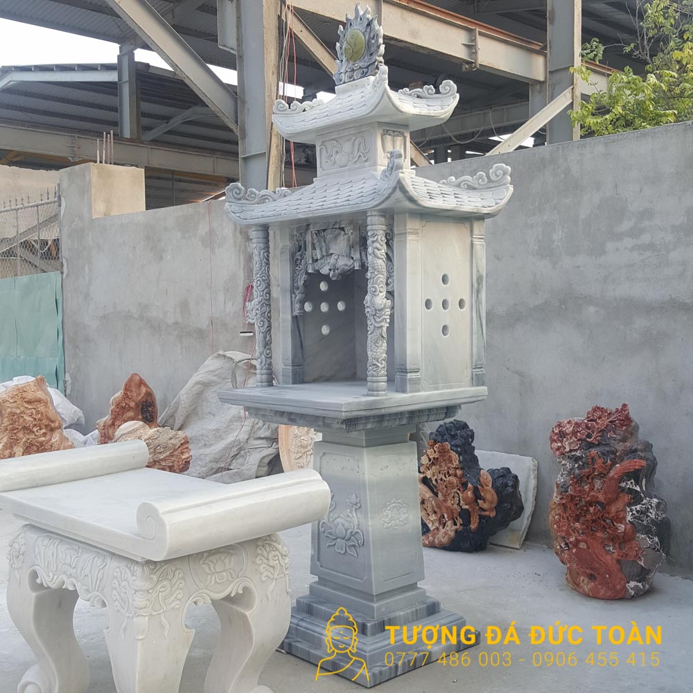 Cây Hương Đá Mỹ Nghệ Nguyên Khối Màu Trắng