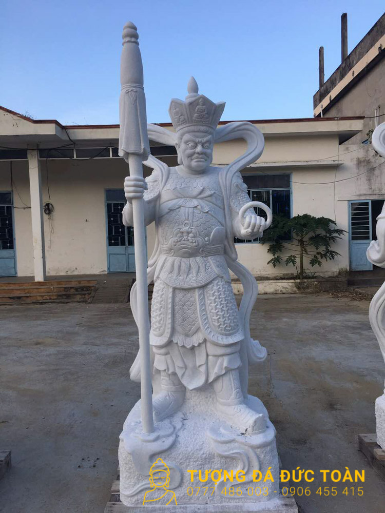 Tượng Tứ Đại Thiên Vương Đá Cẩm Thạch Nguyên Khối
