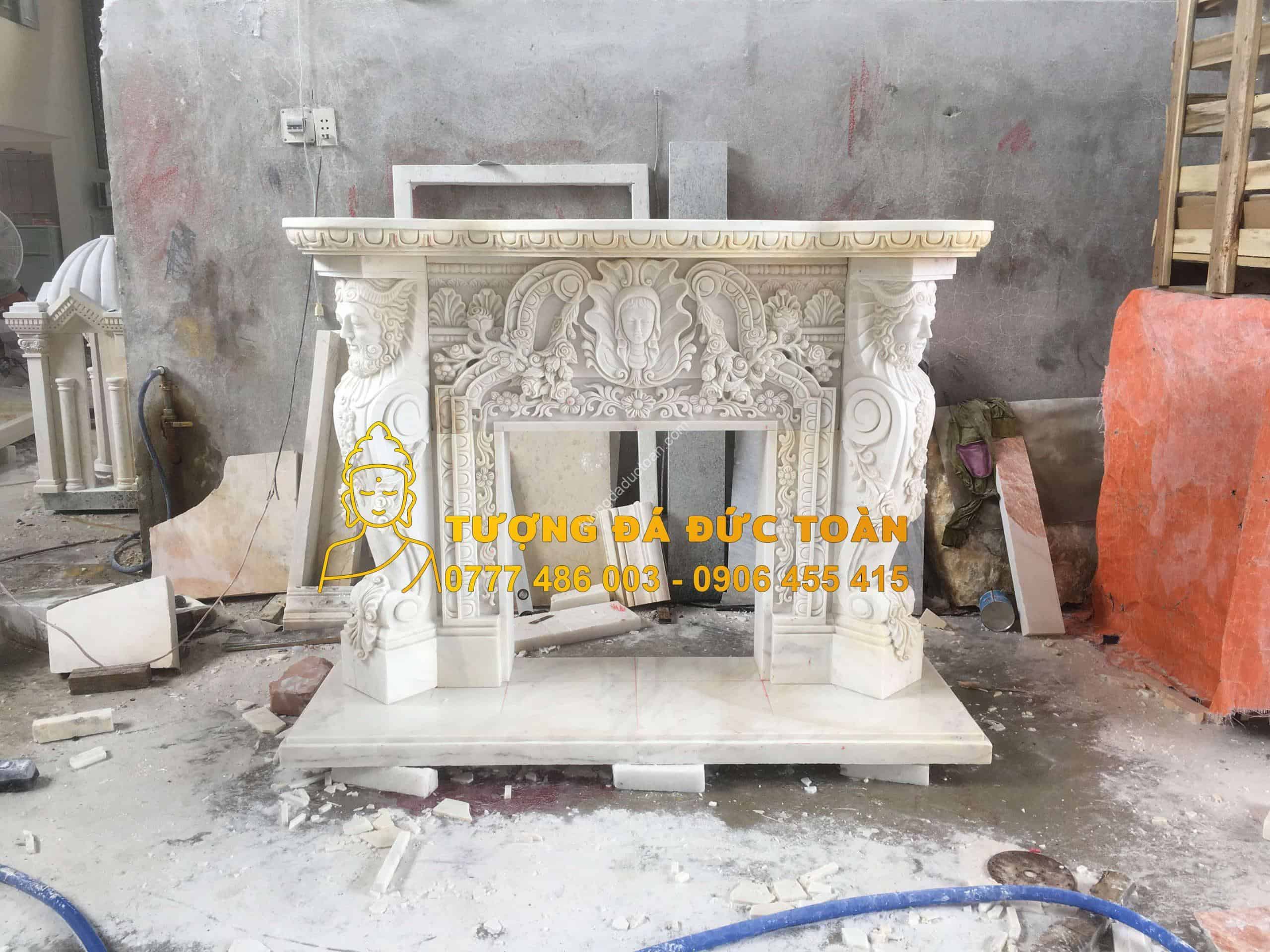 Lò Sưởi Đá Cẩm Thạch Đẹp Nguyên Khối Đà Nẵng