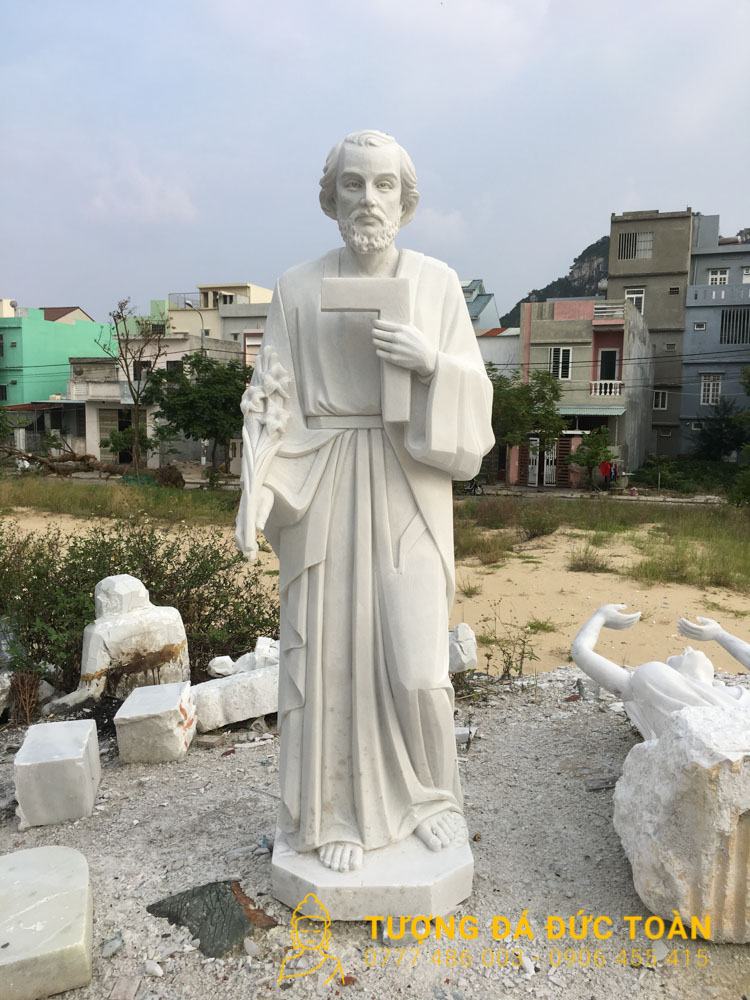 Tượng Thánh Giuse Đá Cẩm Thạch Nguyên Khối Đẹp Đà Nẵng